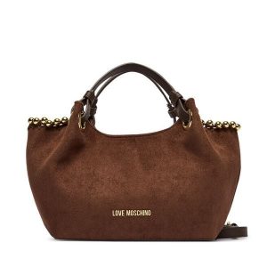 Torebka LOVE MOSCHINO. Brązowe kuferki LOVE MOSCHINO, bez wzorów, bez dodatków. Za 919,99 zł.
