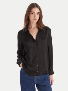 Marella Koszula Matita 2525116091 Czarny Regular Fit. Czarne koszule Marella, bez wzorów, z syntetyku, bez kołnierzyka, bez ramiączek. Za 449,99 zł.