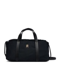 Tommy Hilfiger Torebka AW0AW18993 Czarny. Czarne torebki klasyczne TOMMY HILFIGER, bez wzorów, z materiału, bez dodatków. Za 409,99 zł.