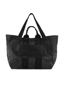 Hunter Torebka HTR-K-014-06 Czarny. Czarne shopper bag Hunter, bez wzorów, z materiału, bez dodatków. Za 219,99 zł.