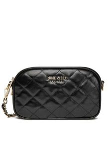 Nine West Torebka LILLA2 Czarny. Czarne listonoszki Nine West, bez wzorów, z materiału, bez dodatków. Za 149,99 zł.