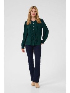 Cream Bluzka w kolorze zielonym rozmiar: 46. Zielone bluzki Cream, bez wzorów, bez kołnierzyka, bez ramiączek. Za 141,95 zł.