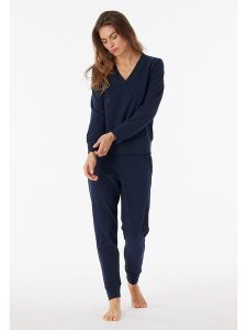 Schiesser Bluza w kolorze granatowym rozmiar: 46. Niebieskie bluzy Schiesser, bez wzorów, bez kaptura. Za 109,52 zł.