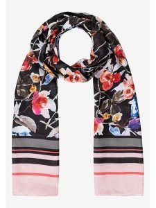 More & More Szal w kolorze jasnoróżowo-czarnym rozmiar: onesize. Czarne szaliki More & More, bez wzorów, z materiału. Za 40,45 zł.