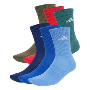 Skarpety Cushioned Crew 6 Pairs. Brązowe skarpetki ADIDAS, bez wzorów. W wyprzedaży za 64,97 zł.