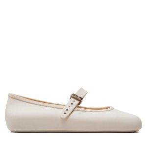 Baleriny Melissa. Brązowe balerinki Melissa, bez wzorów, bez obcasa, bez zapięcia. Za 219,99 zł.