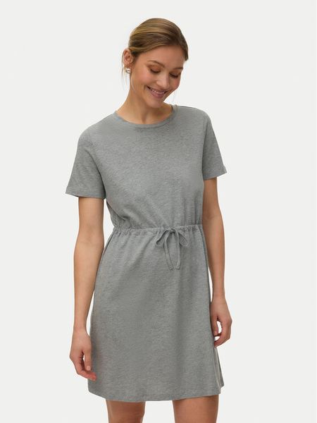 Vero Moda Sukienka letnia Luna 10325626 Szary jasny Regular Fit. Szare sukienki Vero Moda, na lato, xs, bez wzorów, z bawełny, bez kołnierzyka, bez ramiączek. Za 89,99 zł.