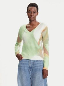 Desigual Sweter Oulu 25WWJF13 Zielony Regular Fit. Zielone swetry klasyczne Desigual, l, z syntetyku, bez kołnierzyka. Za 369,99 zł.