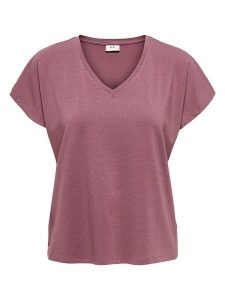 JDY Koszulka w kolorze jasnoróżowym rozmiar: L. Różowe bluzki JDY, l, bez wzorów, bez kołnierzyka, bez ramiączek. Za 66,00 zł.