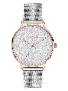 Tamaris Zegarek kwarcowy w kolorze srebrno-różowozłoto-białym rozmiar: onesize. Szare, analogowe zegarki Tamaris. Za 165,99 zł.