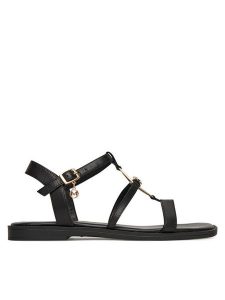 MEXX Sandały MX/023C-EST Czarny. Czarne sandały Mexx, bez wzorów, ze skóry, bez obcasa, na płaskiej podeszwie, bez zapięcia. Za 160,99 zł.