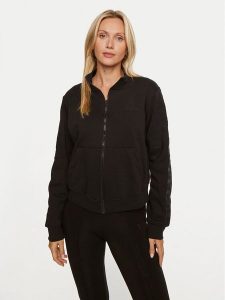 Guess Bluza Stacie V4BQ01 KC5O0 Czarny Regular Fit. Czarne bluzy Guess, xs, z aplikacjami, z bawełny, bez kaptura. Za 189,99 zł.