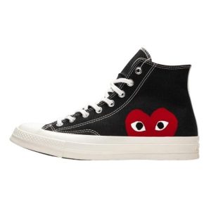 Converse Comme des Garçons Noir Haute. Czarne trampki Converse, bez wzorów, bez zapięcia. Za 484,67 zł.