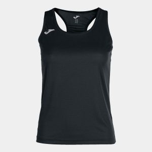Damski tank top Joma Siena II. Czarne topy JOMA, m, bez wzorów, z meshu, bez kołnierzyka, bez ramiączek. Za 50,99 zł.