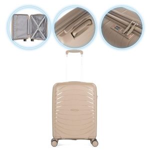 Walizka podróżna KADVA Brava. Brązowe walizki KADVA, bez wzorów. Za 149,99 zł.