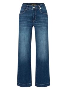 MAC Dżinsy "Dream Wide" - Comfort fit - w kolorze niebieskim rozmiar: 32/L30. Niebieskie jeansy MAC, z aplikacjami, z podwyższonym stanem. Za 193,24 zł.