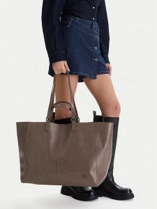 G-Star Raw Torebka EO-LDA8455 Brązowy. Brązowe shopper bag G-Star Raw, bez wzorów, z materiału, bez dodatków. Za 299,99 zł.