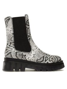 Jenny Fairy Botki HZ69228-1 Szary. Szare botki Jenny Fairy, bez wzorów, ze skóry, bez obcasa, na płaskiej podeszwie, bez zapięcia. Za 139,99 zł.