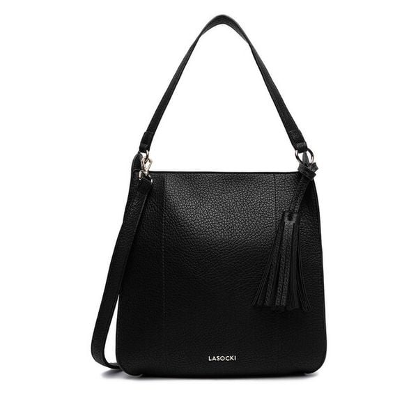 Torebka Lasocki. Czarne torebki klasyczne Lasocki, bez wzorów, bez dodatków. Za 169,99 zł.