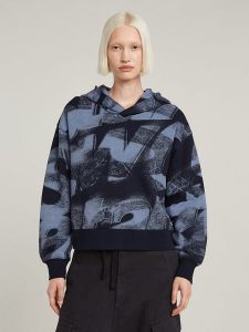 G-Star Bluza w kolorze granatowo-czarnym rozmiar: L. Czarne bluzy G-Star, l, bez wzorów, z bawełny, z kapturem. Za 195,99 zł.