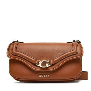 Torebka Guess. Brązowe listonoszki Guess, z aplikacjami, bez dodatków. Za 439,99 zł.