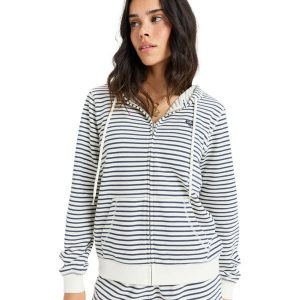 Bluza z kapturem dla Kobiety PERFECT STRIPE Niebieski. Niebieskie bluzy Roxy, bez wzorów, z bawełny, z kapturem. Za 279,99 zł.