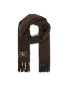 Calvin Klein Szalik LV04F8105G Brązowy ciemny. Brązowe rękawiczki Calvin Klein, bez wzorów, z poliesteru. Za 329,99 zł.