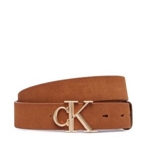Pasek Damski Calvin Klein. Brązowe paski Calvin Klein, bez wzorów. Za 249,99 zł.