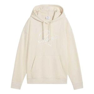 Damska Bluza Z Kapturem ESS Script Comfort. Brązowe bluzy Puma, bez wzorów, z kapturem. Za 256,99 zł.