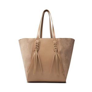 Torebka Jenny Fairy. Brązowe shopper bag Jenny Fairy, bez wzorów, bez dodatków. Za 83,98 zł.