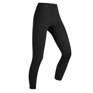 Legginsy termoaktywne narciarskie damskie Wedze BL 100. Czarne legginsy WED'ZE, bez wzorów, z dzianiny. Za 29,99 zł.