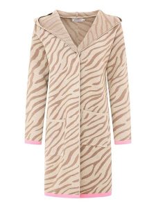 Zwillingsherz Kardigan "Zebra" w kolorze beżowym rozmiar: L/XL. Brązowe kardigany Zwillingsherz. Za 235,95 zł.