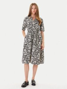 Tommy Hilfiger Sukienka codzienna WW0WW45836 Czarny Regular Fit. Czarne sukienki TOMMY HILFIGER, na co dzień, bez wzorów, ze lnu, bez kołnierzyka, bez ramiączek, proste. Za 539,99 zł.
