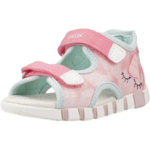 Sandały GEOX B SANDAL IUPIDOO GIR Rose. Czerwone buty trekkingowe Geox, z tkaniny, bez zapięcia. Za 190,99 zł.
