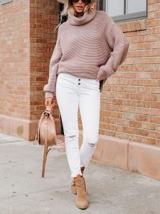 Milan Kiss Golf w kolorze szaroróżowym rozmiar: M. Różowe golfy Milan Kiss, bez wzorów, z bawełny. Za 175,67 zł.