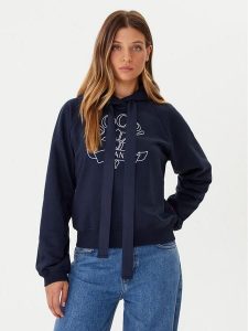 JOOP! Jeans Bluza Tinna 30046176 Granatowy Regular Fit. Niebieskie bluzy Joop! Jeans, m, bez wzorów, z bawełny, bez kaptura. Za 389,99 zł.