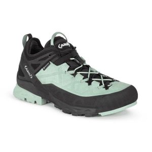 Buty podejściowe damskie AKU Rock DFS GTX. Zielone buty trekkingowe Aku, z materiału, bez zapięcia. W wyprzedaży za 630,10 zł.
