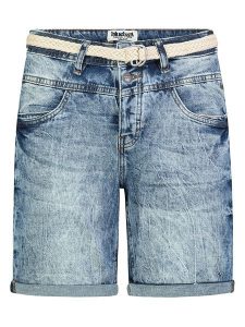 Sublevel Bermudy dżinsowe w kolorze niebieskim rozmiar: S. Niebieskie szorty Sublevel, z aplikacjami, ze skóry. Za 113,99 zł.