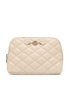 Guess Kosmetyczka PW7588 P6470 Beżowy jasny. Brązowe torebki klasyczne Guess, z aplikacjami, ze skóry, bez dodatków. Za 214,99 zł.