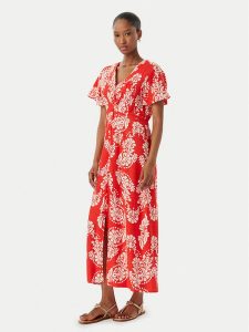 LOLA CASADEMUNT Sukienka letnia LS2616137 Czerwony jasny Regular Fit. Czerwone sukienki LOLA CASADEMUNT, na lato, l, bez wzorów, z wiskozy, bez kołnierzyka, bez ramiączek. Za 543,99 zł.