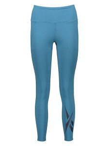 Reebok Legginsy sportowe "Lux Vector" w kolorze błękitnym rozmiar: L. Niebieskie legginsy Reebok, bez wzorów. Za 118,56 zł.