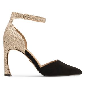 Czółenka Nine West. Czarne czółenka Nine West, bez wzorów, bez obcasa, bez zapięcia. Za 137,99 zł.