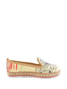 Goby Espadryle w kolorze beżowo-czarno-czerwonym ze wzorem rozmiar: 40. Brązowe espadryle Goby, bez wzorów, z materiału, bez obcasa. Za 206,42 zł.