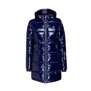 Kurtka narciarska damska Fila Sakura Puffer Coat granatowa. Niebieskie kurtki Fila, na zimę, xs, bez wzorów, bez kaptura, narciarskie. Za 472,00 zł.