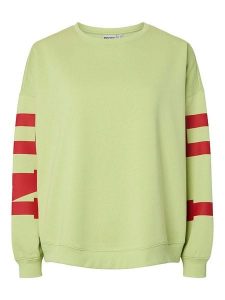 Pieces Bluza "Pcfany" w kolorze zielonym rozmiar: M. Zielone bluzy Pieces, m, bez wzorów, bez kaptura. Za 91,99 zł.