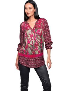 Heine Bluzka w kolorze różowym rozmiar: 44. Różowe bluzki Heine, bez wzorów, z wiskozy, bez kołnierzyka, bez ramiączek. Za 69,99 zł.