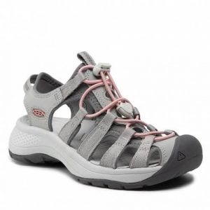 Buty do chodzenia damskie Keen Astoria. Brązowe buty trekkingowe Keen, z materiału, bez zapięcia. W wyprzedaży za 409,55 zł.