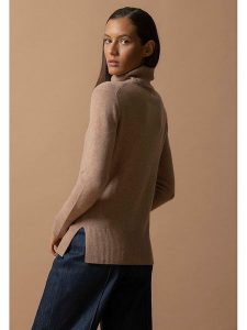 Perfect Cashmere Kaszmirowy golf "Tracy" w kolorze beżowym rozmiar: M. Brązowe golfy Perfect Cashmere, bez wzorów, z kaszmiru. Za 245,96 zł.