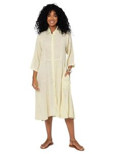 Aller Simplement Sukienka w kolorze kremowym rozmiar: 34/36. Brązowe sukienki Aller Simplement, bez wzorów, z bawełny, bez kołnierzyka, bez ramiączek, midi. Za 100,99 zł.