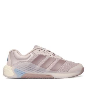 Buty na siłownię adidas. Fioletowe buty sportowe ADIDAS, bez wzorów, bez zapięcia, na fitness i siłownię. Za 477,99 zł.